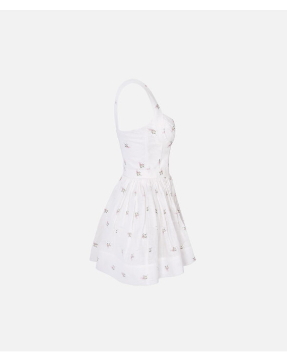 Платье мини белое