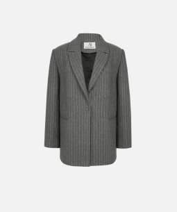 Жакет серый однобортный