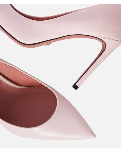 Лодочки светло-розовые кожаные